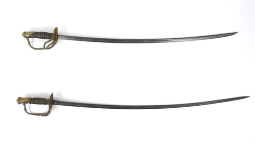 Two US Model 1872 Cavalry Officer's Swords