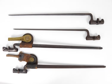 Four Trapdoor Springfield Socket Bayonets