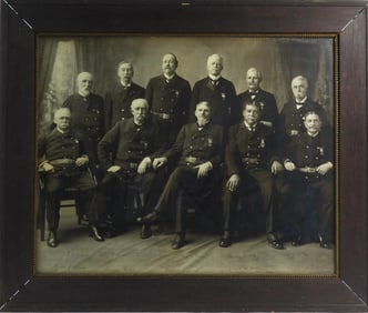 Large Photograph Of Civil War GAR Veterans Framed