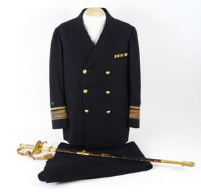 Sword & Uniform of Navy Cross Recipient George Day