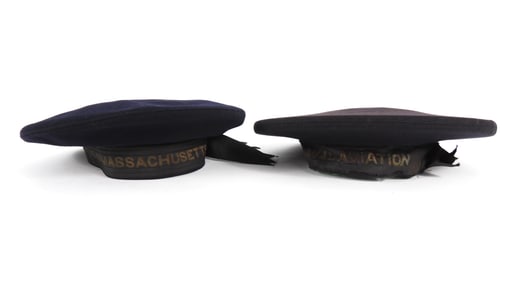 Two U.S. Navy Flat Caps