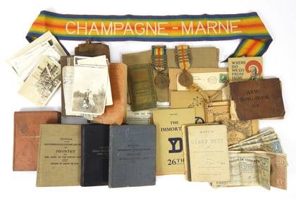 Group of WWI Medals and Ephemera