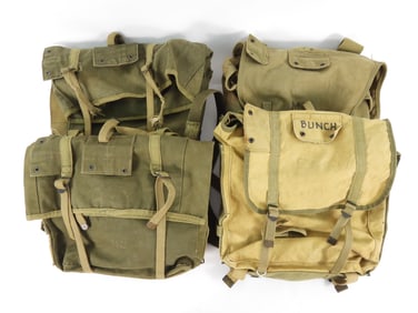 Four WWII USMC Model 1941 Packs