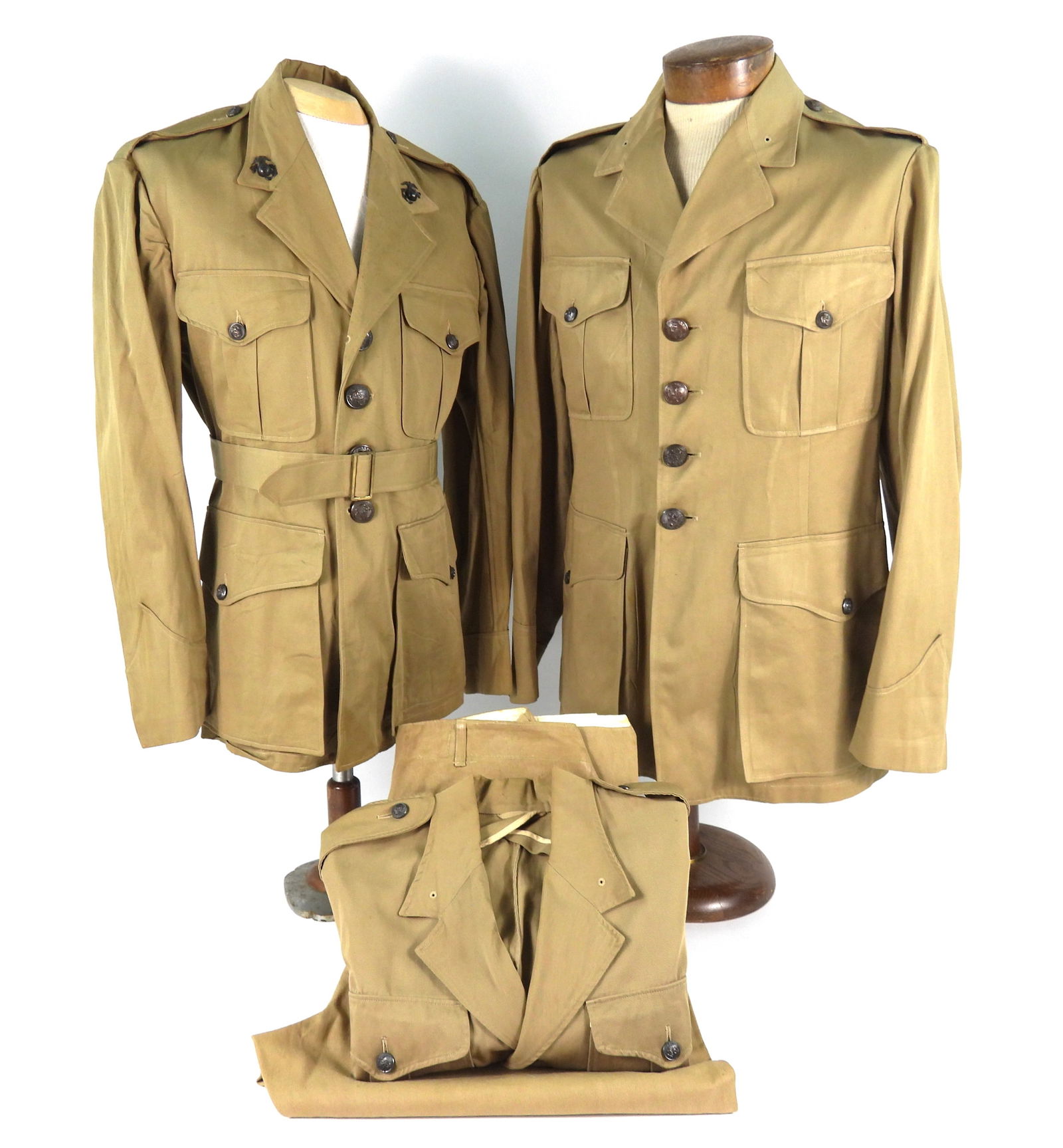 Three WWII-era USMC Summer Officer's Tunics (1 of 14)