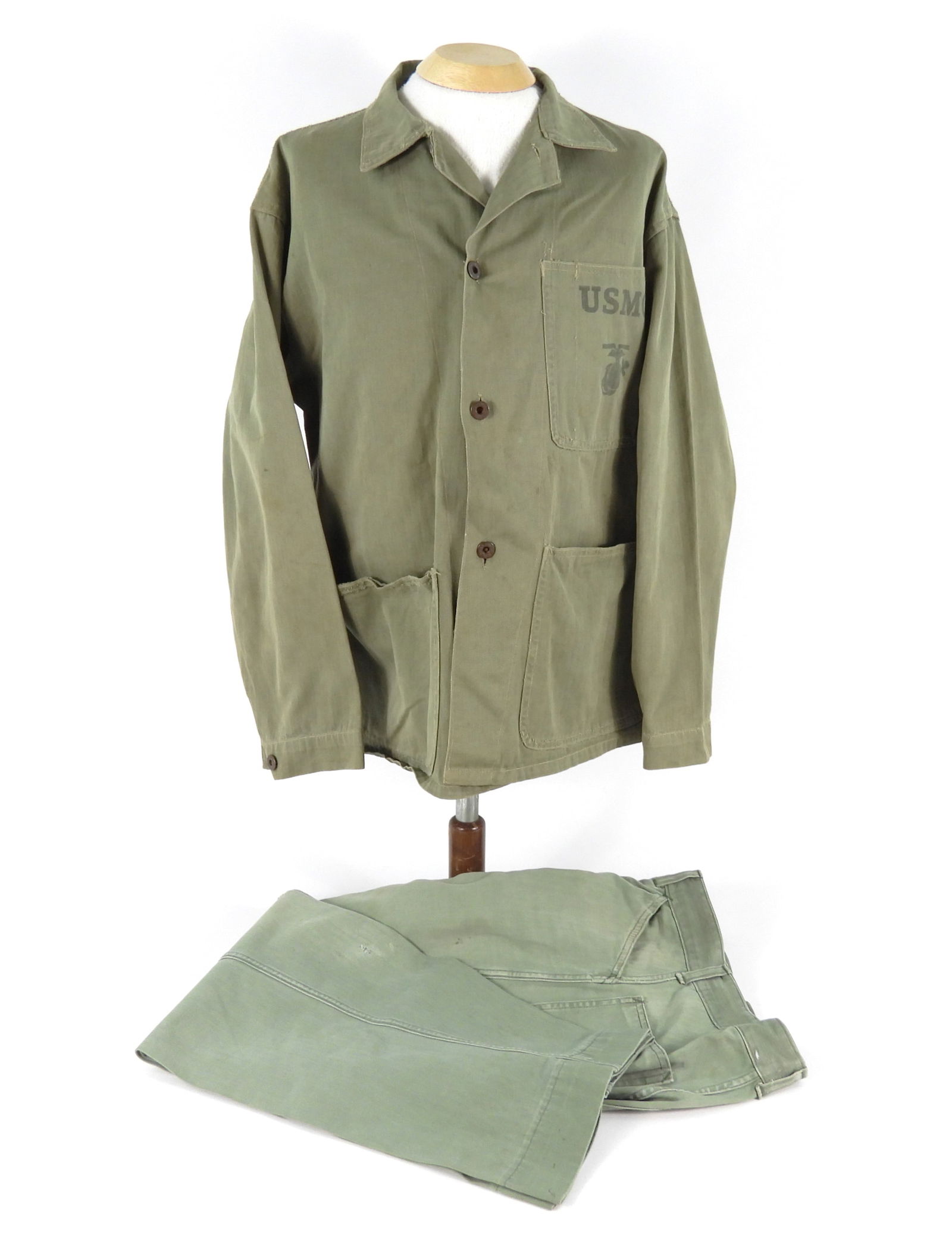 WWII USMC P-41 HBT Jacket and Trousers (1 of 9)