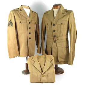 Three US Navy/USMC Summer Tunics