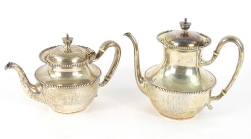 2PC Adelphi Sterling Silver Coffee Pot & Teapot