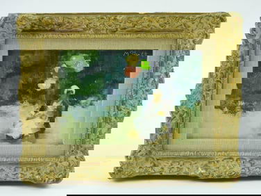 Frederick McDuff Girl With Balloons Painting