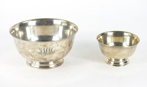 2PC Revere Style Sterling Silver Bowls