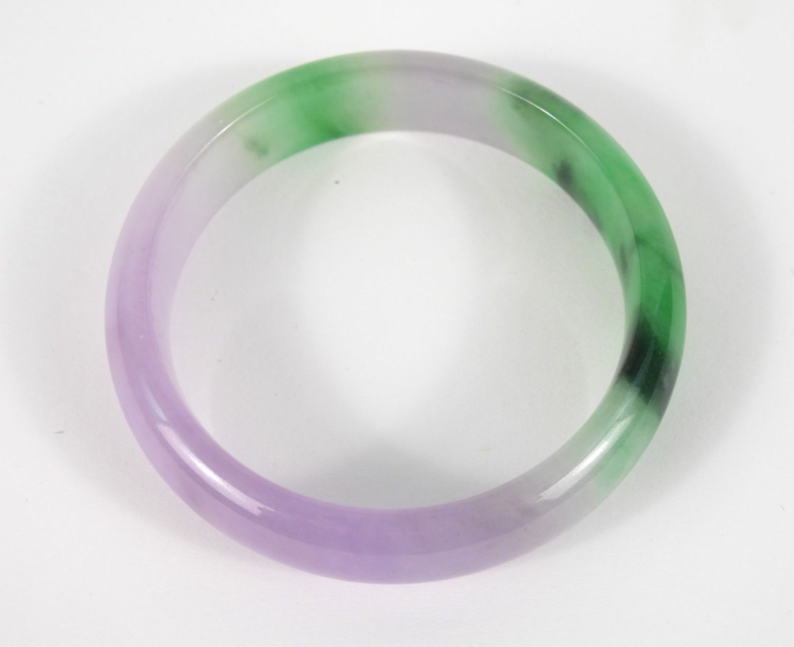 Chinese Lavender & Green Jade Bracelets (1 of 3)