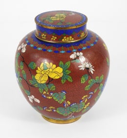 LG Cloisonne Lidded Chinese Ginger Jar