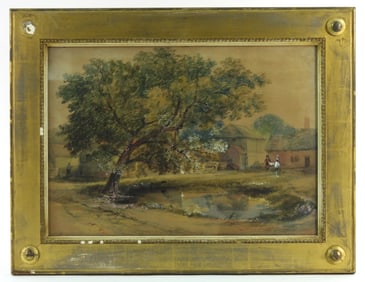 Thomas Coleman Dibden Farm WC Landscape Painting