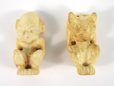 2PC Hongshan Culture Carved Stone Figures
