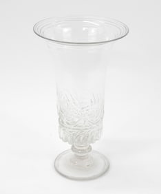 Colorless Blown Molded Celery Vase