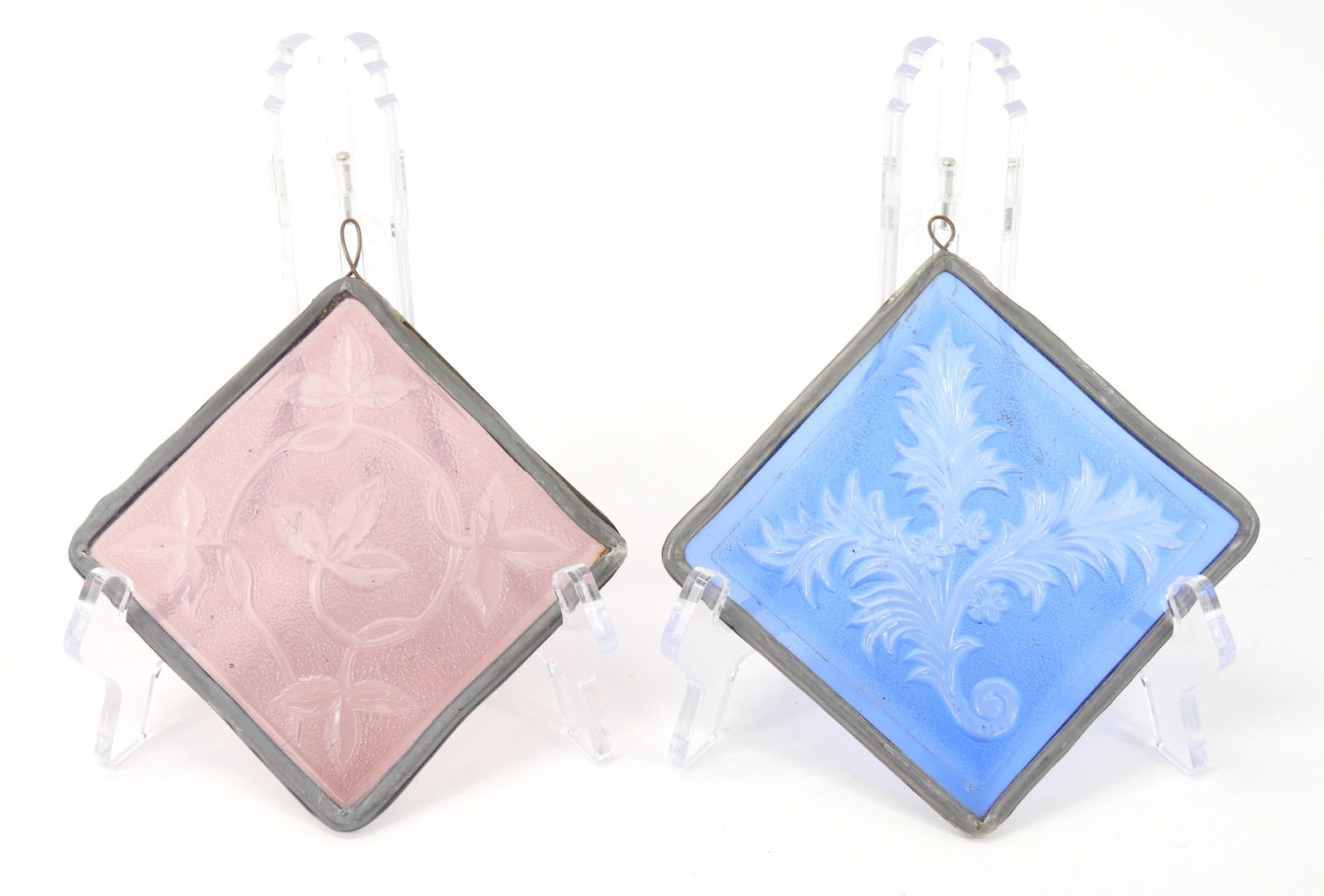 2PC American Pressed Glass Window Tiles (1 of 5)