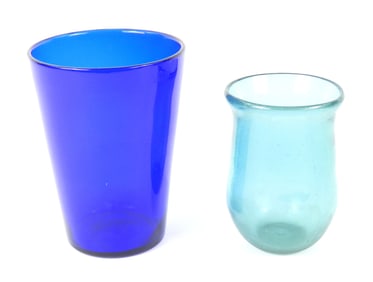 Two Glass Drinking Vessels
