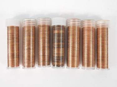 U.S. 7 Rolls Of Various 1982 Pennies Zinc-Bronze
