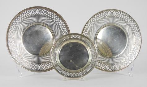 3PC R.W. & Sons & Other Sterling Silver Plates