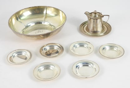 9PC Attr. International Silver Co. Table Items