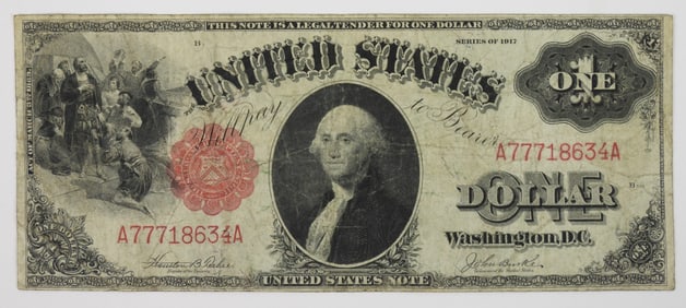 1917 $1 Saw Horse Reverse Bank Note