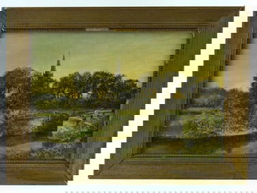 James Callowhill River Fishing Landscape Painting