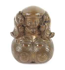 Japanese Miniature Daikokuten Bronze Sculpture