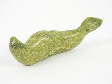 Davidee Itulu Carved Soapstone Seal Sculpture