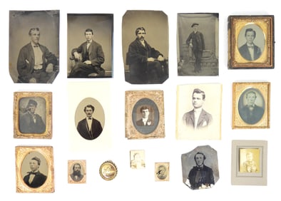 19C Collection of Men & Children Photographs