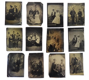 19C Collection Of Family Tin Type Photographs
