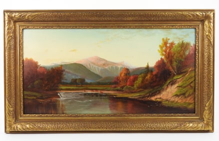 Hudson River Autumnal Landscape Painting