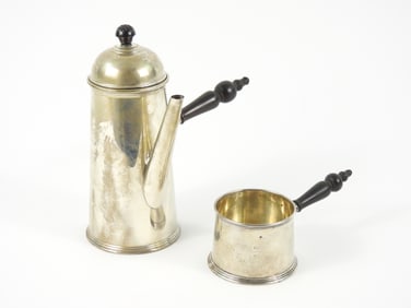 2PC Gebelein Sterling Silver Teapot & Cup