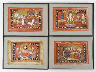 4PC Indian Miniature Paintings