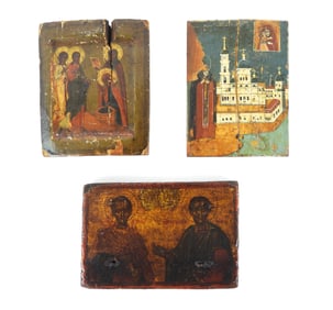 3PC Russian Orthodox Religious Icons