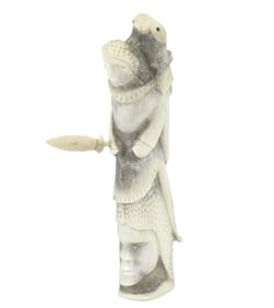 Inuit Carved Bone Figure Sculpture