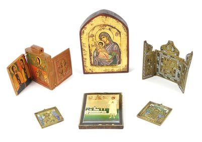 6PC Russian Orthodox Religious Icons