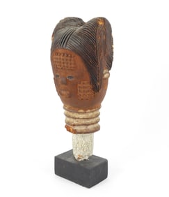 African Carved Wood Bust