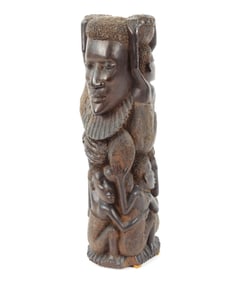 Modern African Carved Wood Figure Sculpture