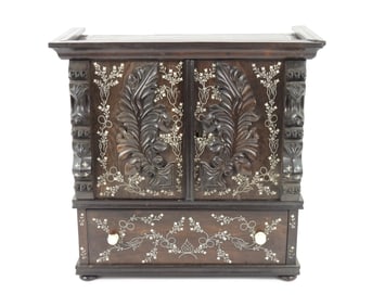Anglo-Indian Inlaid Table Cabinet