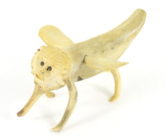 Inuit Carved Bone & Antler Figure Sculpture