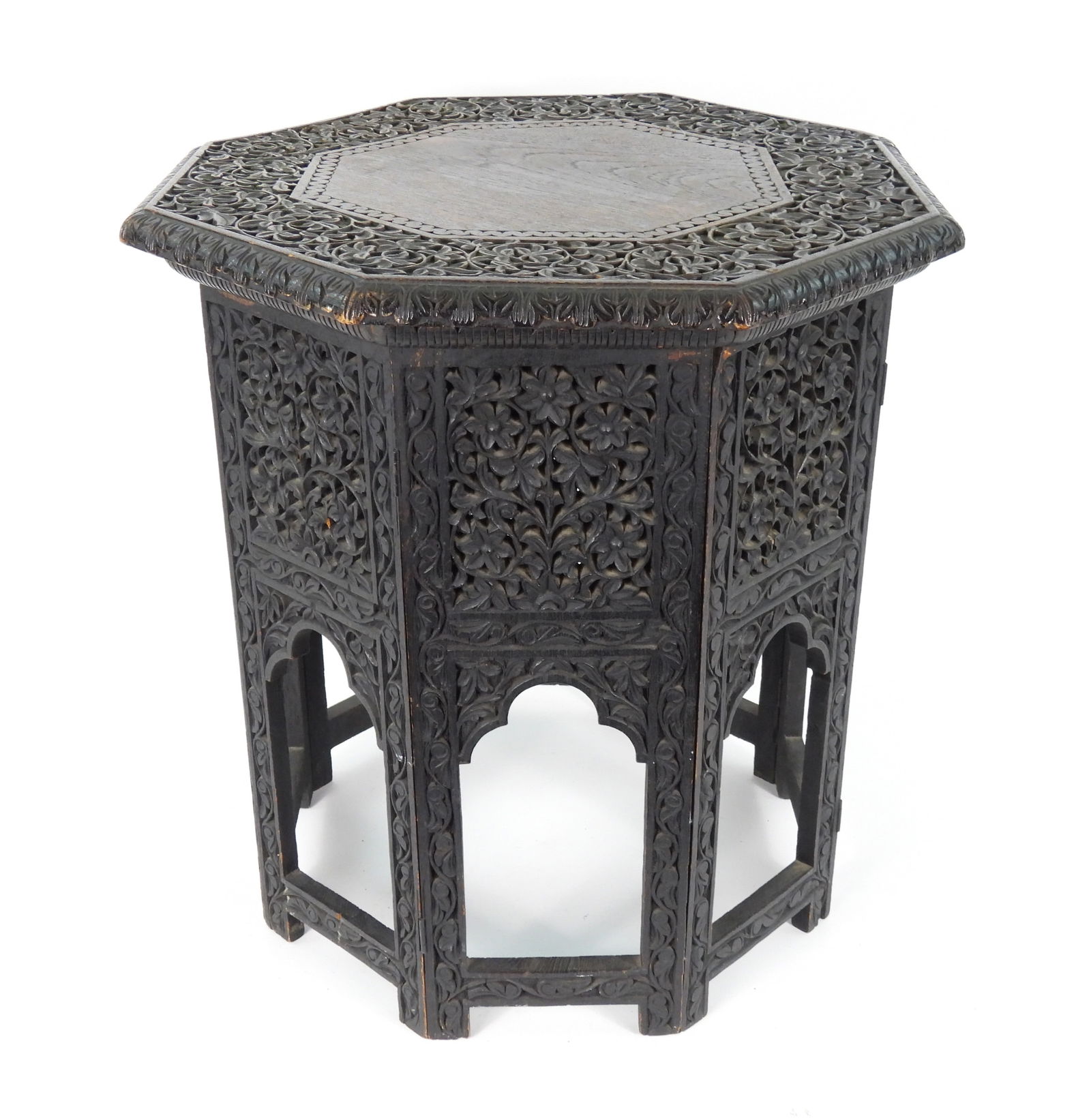 Small Ornately Carved Moroccan Table (1 of 7)