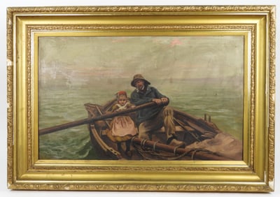 After Emile Renouf The Helping Hand Painting