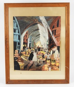 Middle Eastern Street Market Painting