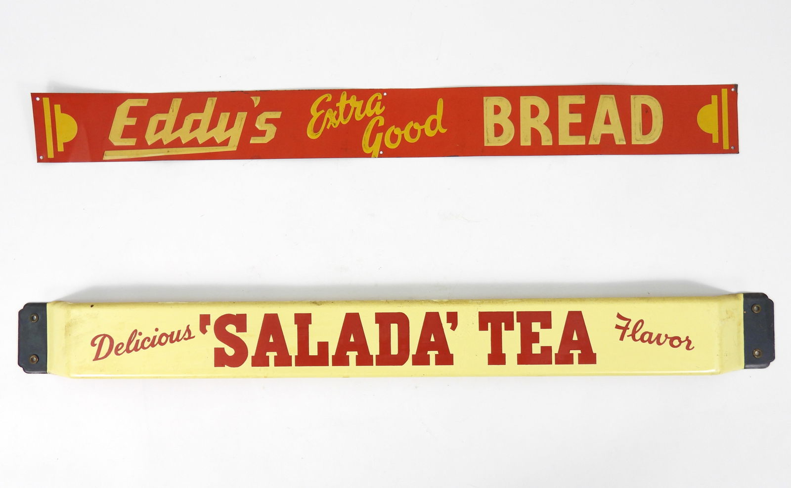 2PC Vintage Eddy's Bread & Salada Tea Signs (1 of 12)