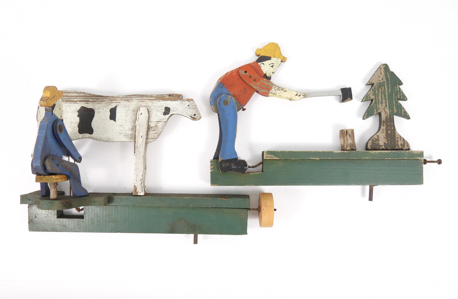 2PC Vintage Relic Wood Whirligigs (1 of 6)