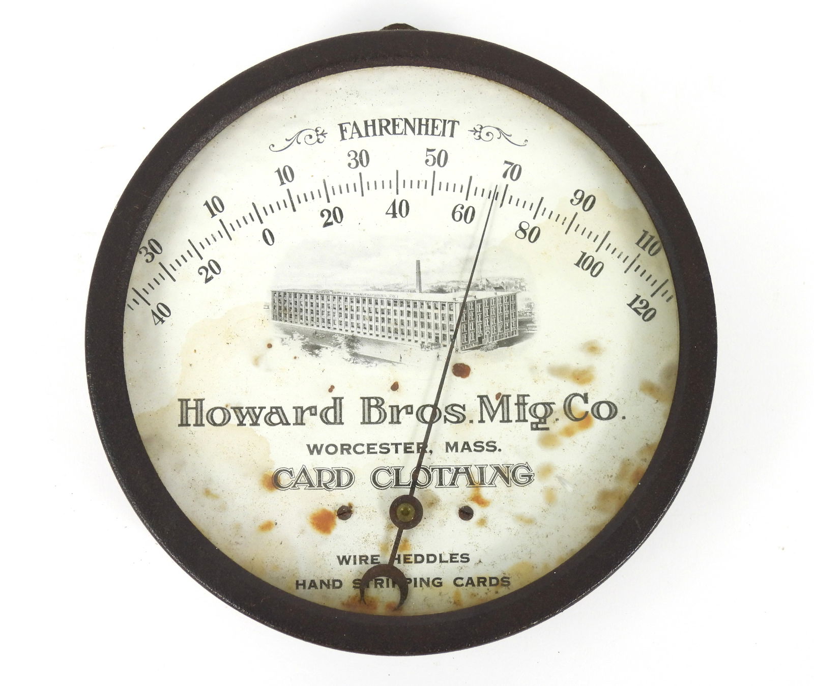 Howard Bros. Mfg. Co. Advertising Thermometer (1 of 4)
