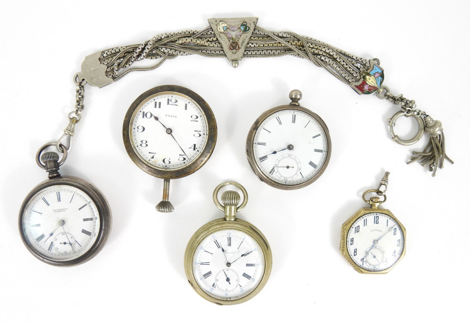 5PC American & Swiss Pocket Watches (1 of 10)