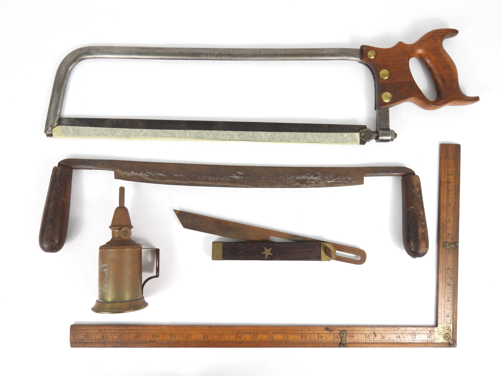 5PC 19C Oil Lamp & Tools (1 of 8)