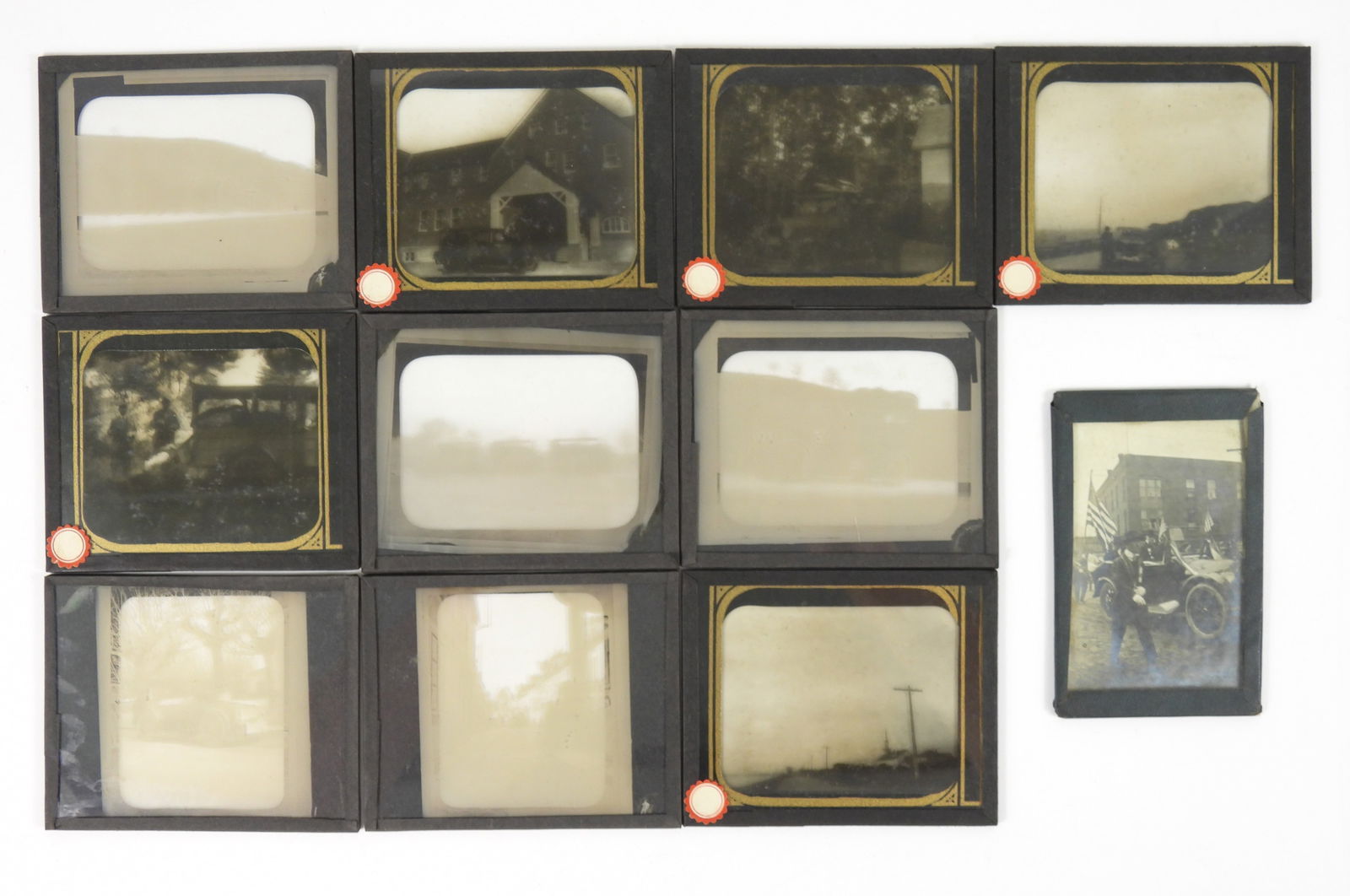 11PC Automobile Magic Lantern Slides (1 of 2)