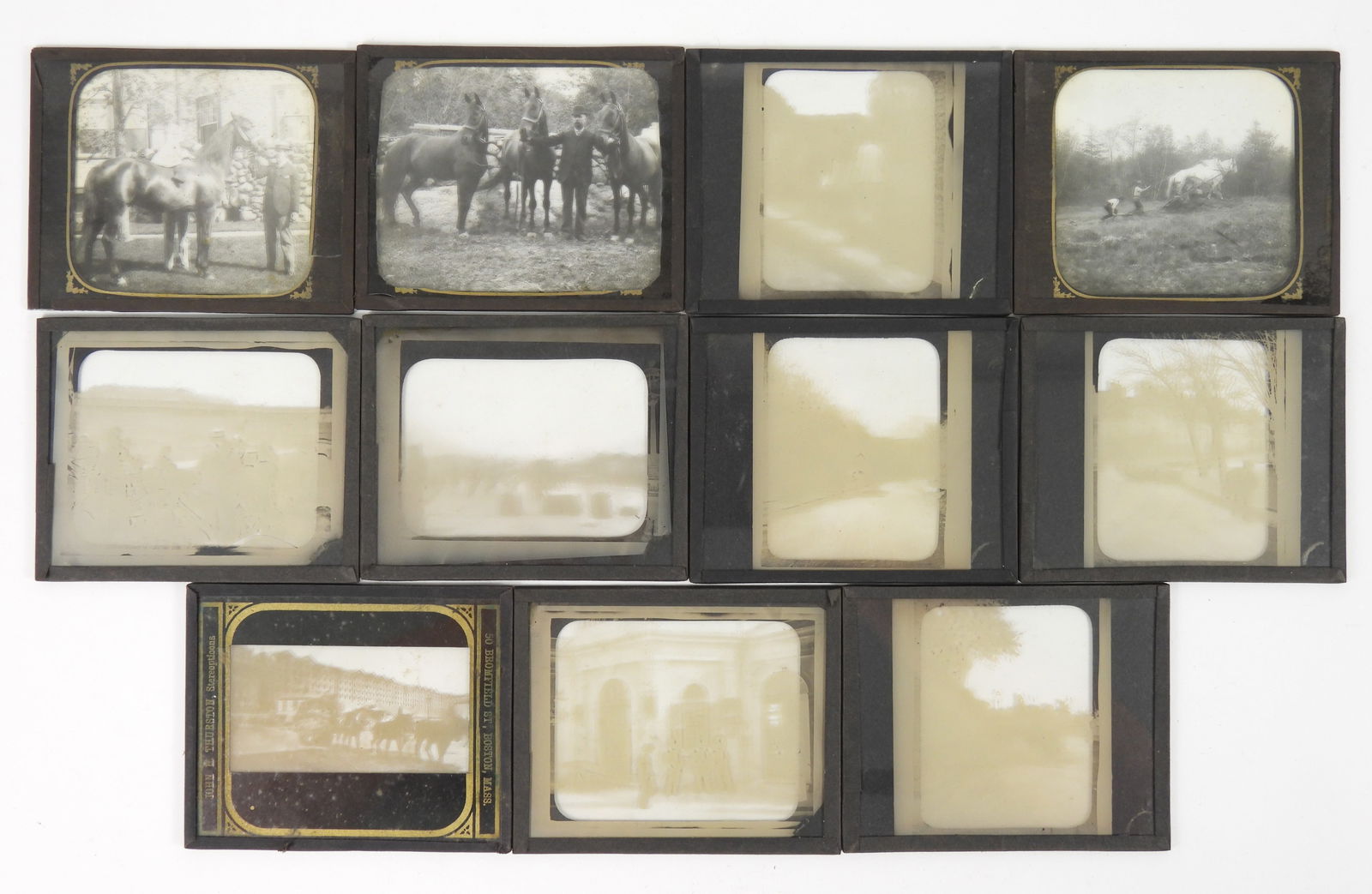 11PC Horse & Agricultural Magic Lantern Slides (1 of 2)