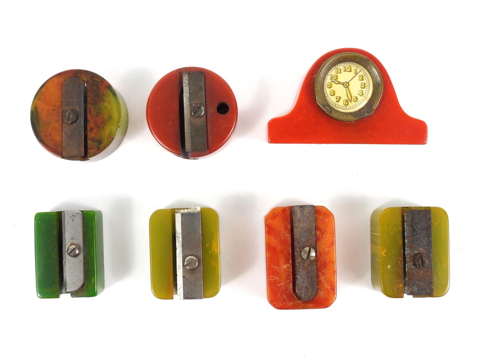 7PC Bakelite Pencil Sharpeners (1 of 3)